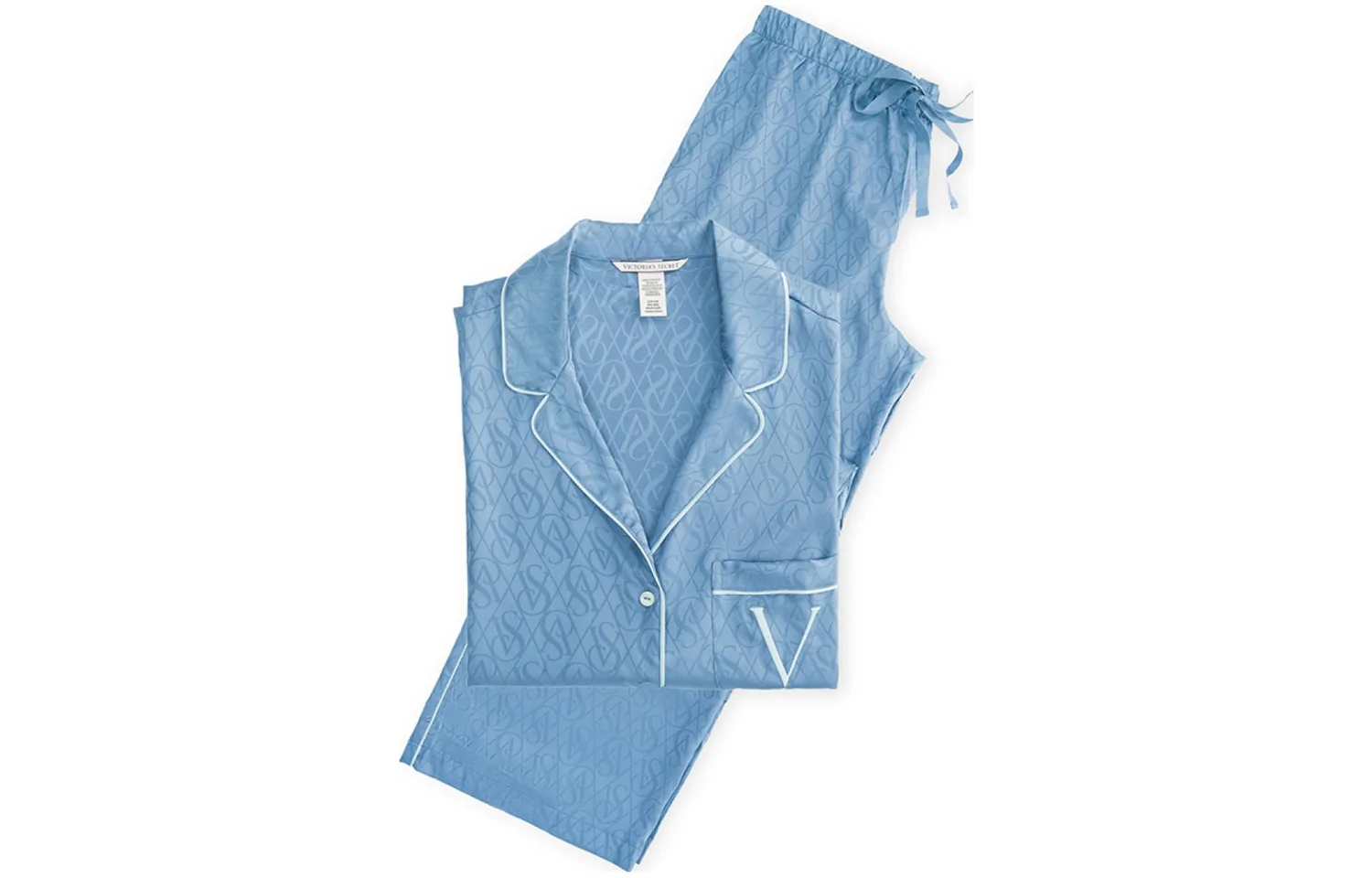 Пижамный комплект женский в стиле деним Victoria's Secret, Washed Denim Blue