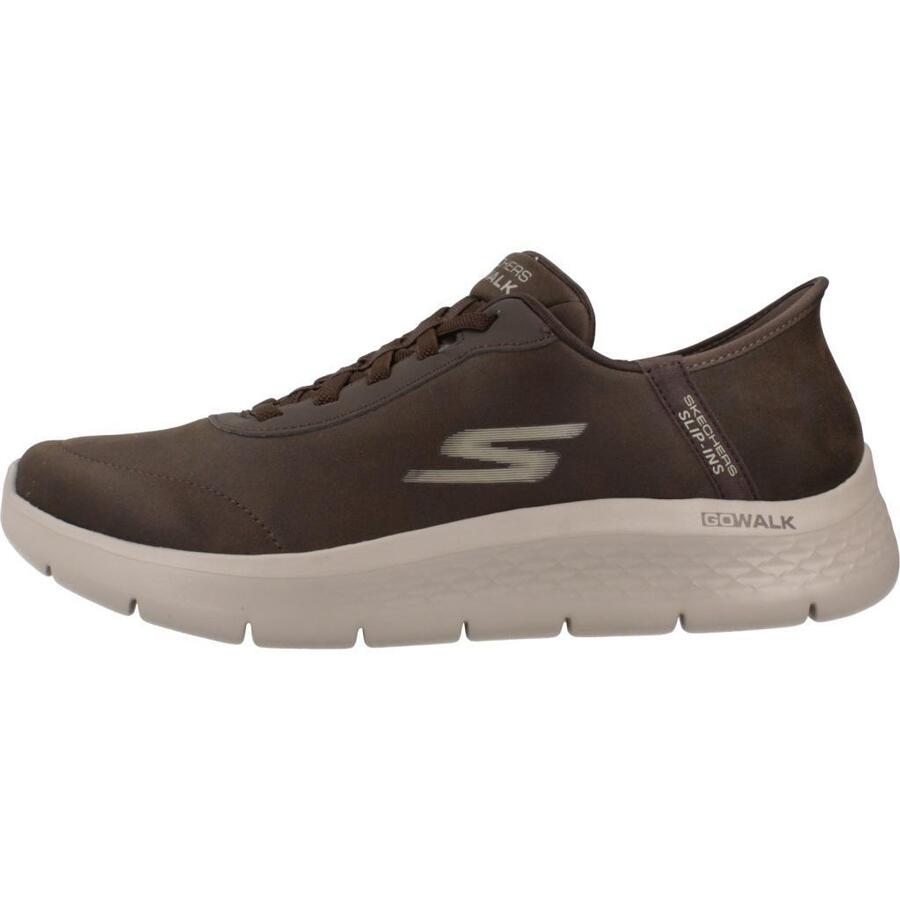 Кроссовки Skechers модель Slip - Ins Go Walk Flex - гладкий цвет коричневый — фото 2