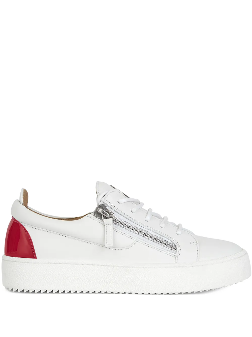 Кроссовки с двумя молниями Giuseppe Zanotti, белый