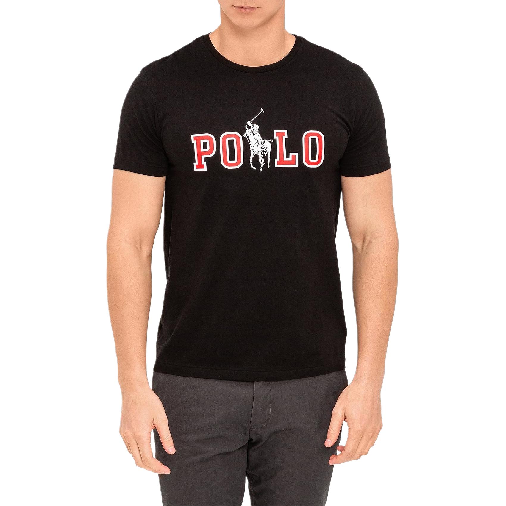 

Футболка Polo Ralph Lauren Big Pony Paint Spellout, черный