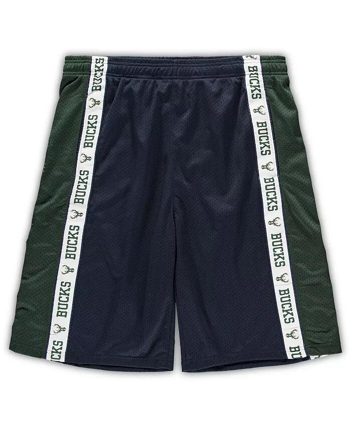 

Мужские шорты Milwaukee Bucks Big and Tall сетчатые темно-синие и охотничье-зеленые Fanatics