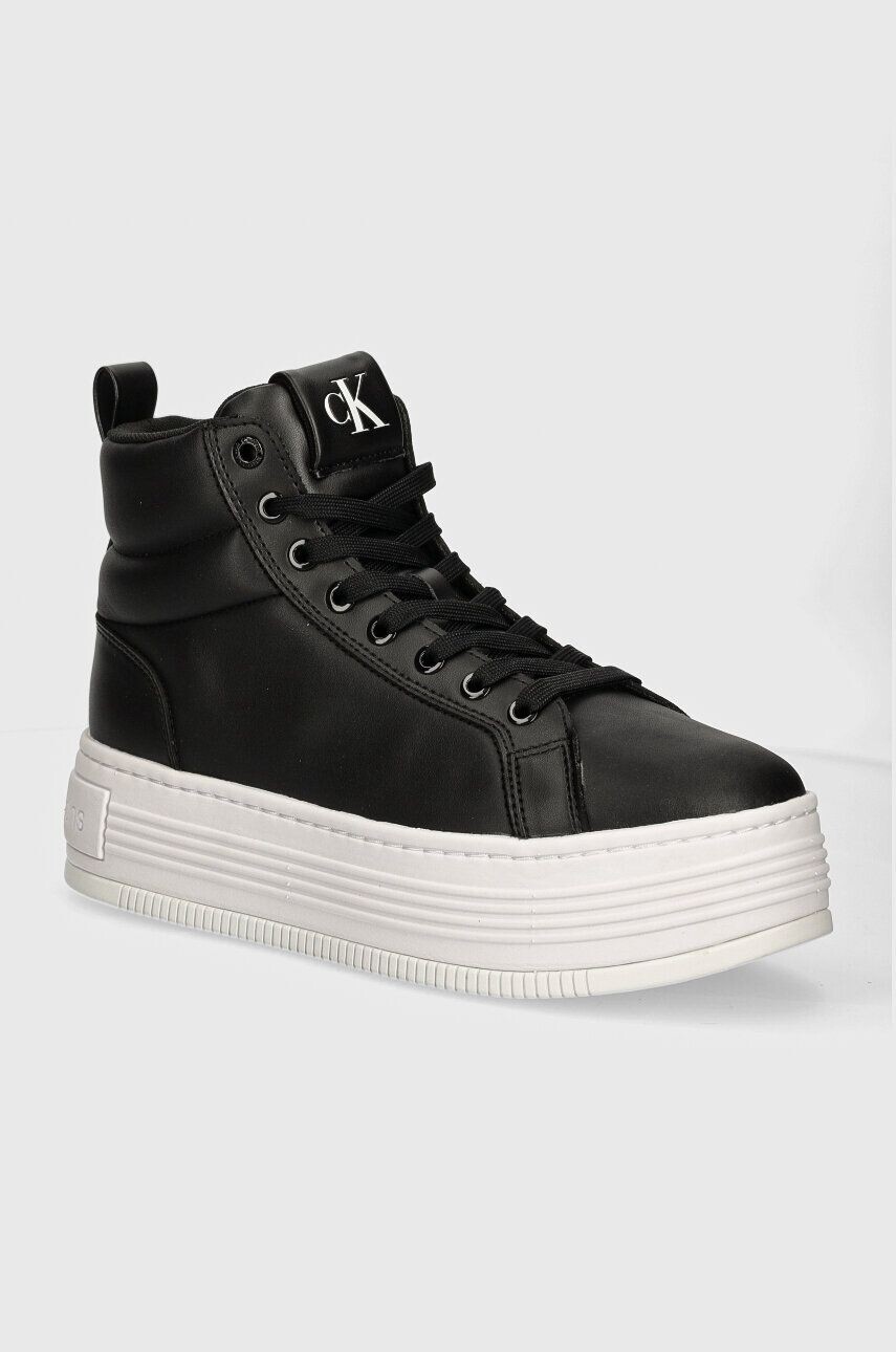 Кроссовки Calvin Klein Jeans BOLD PLATF MID OH MG LTH, черный — фото 2