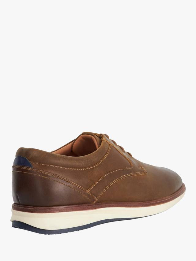 Brydon Leather Wide Fit шнурованные кроссовки Dune London, Brown — фото 4