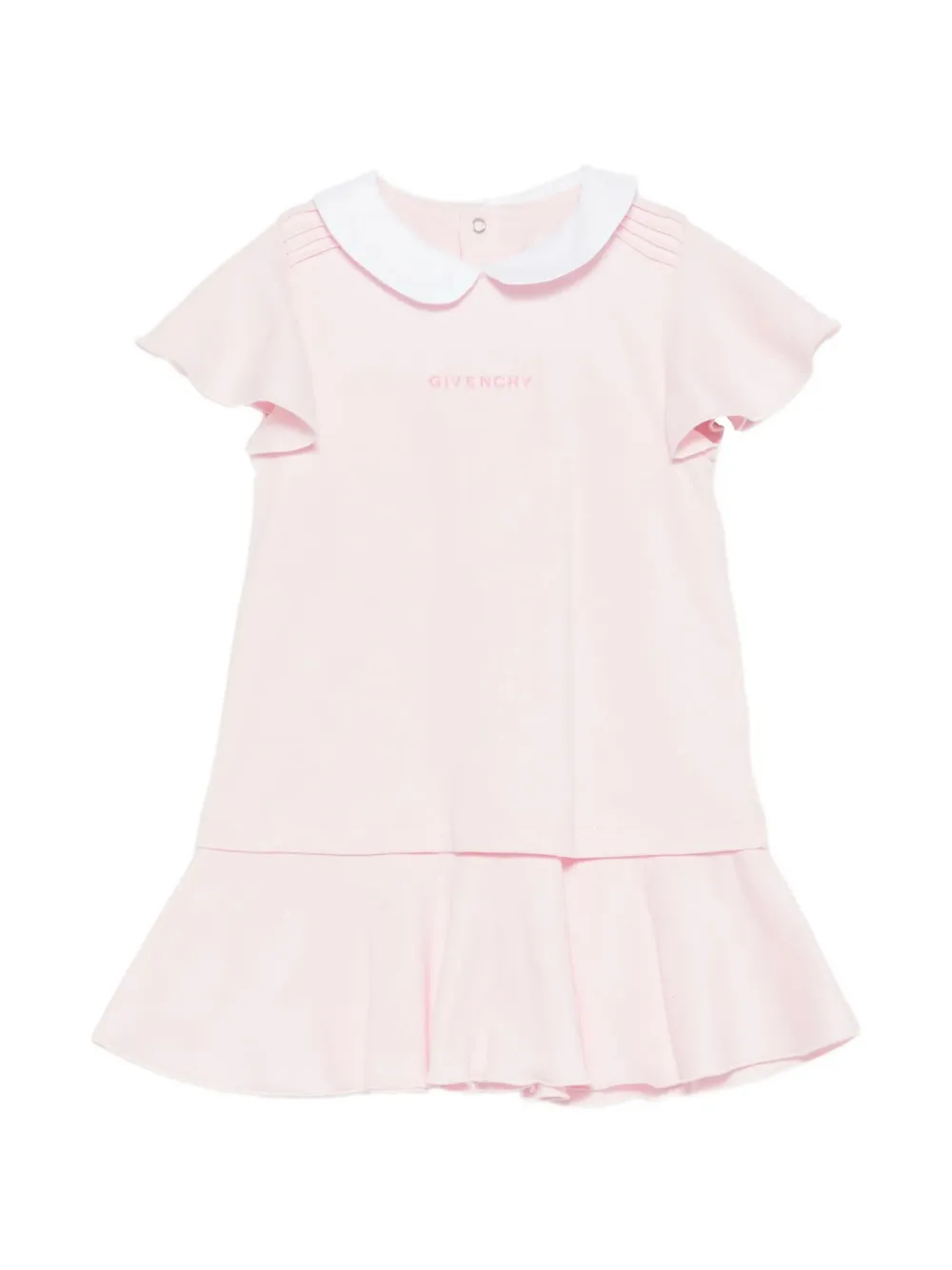 

Комплект из двух платьев с оборками и воротником «Питер Пэн» Givenchy Kids, розовый