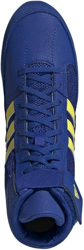 Мужские борцовские кроссовки Adidas HVC, черный/синий/желтый — фото 4