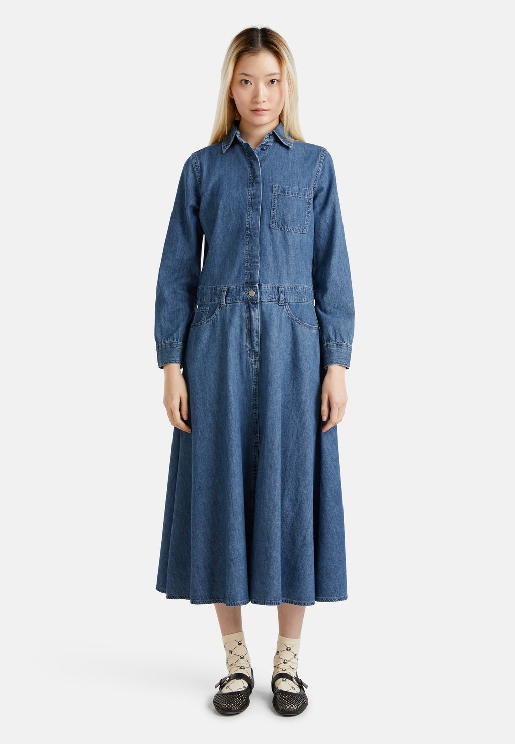 

Джинсовое платье United Colors of Benetton, синий