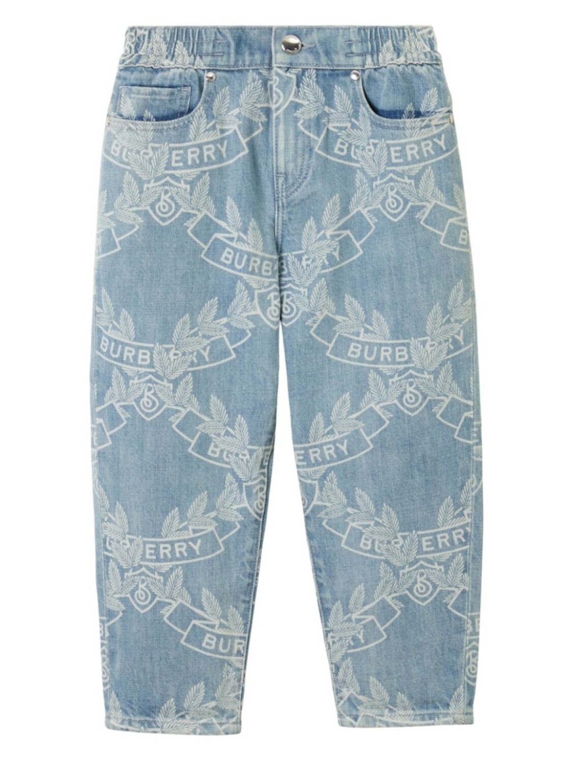 

Burberry Kids джинсы с логотипом, синий