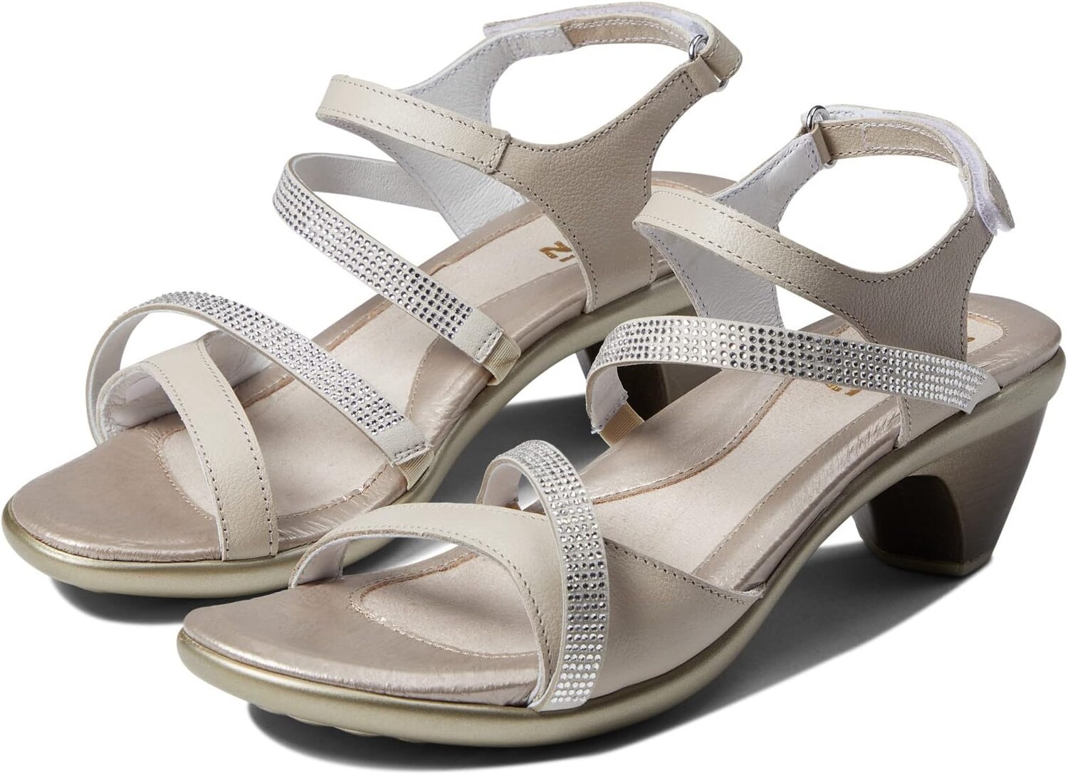 Босоножки Innovate Naot, цвет Soft Ivory Leather/Clear Rhinestones