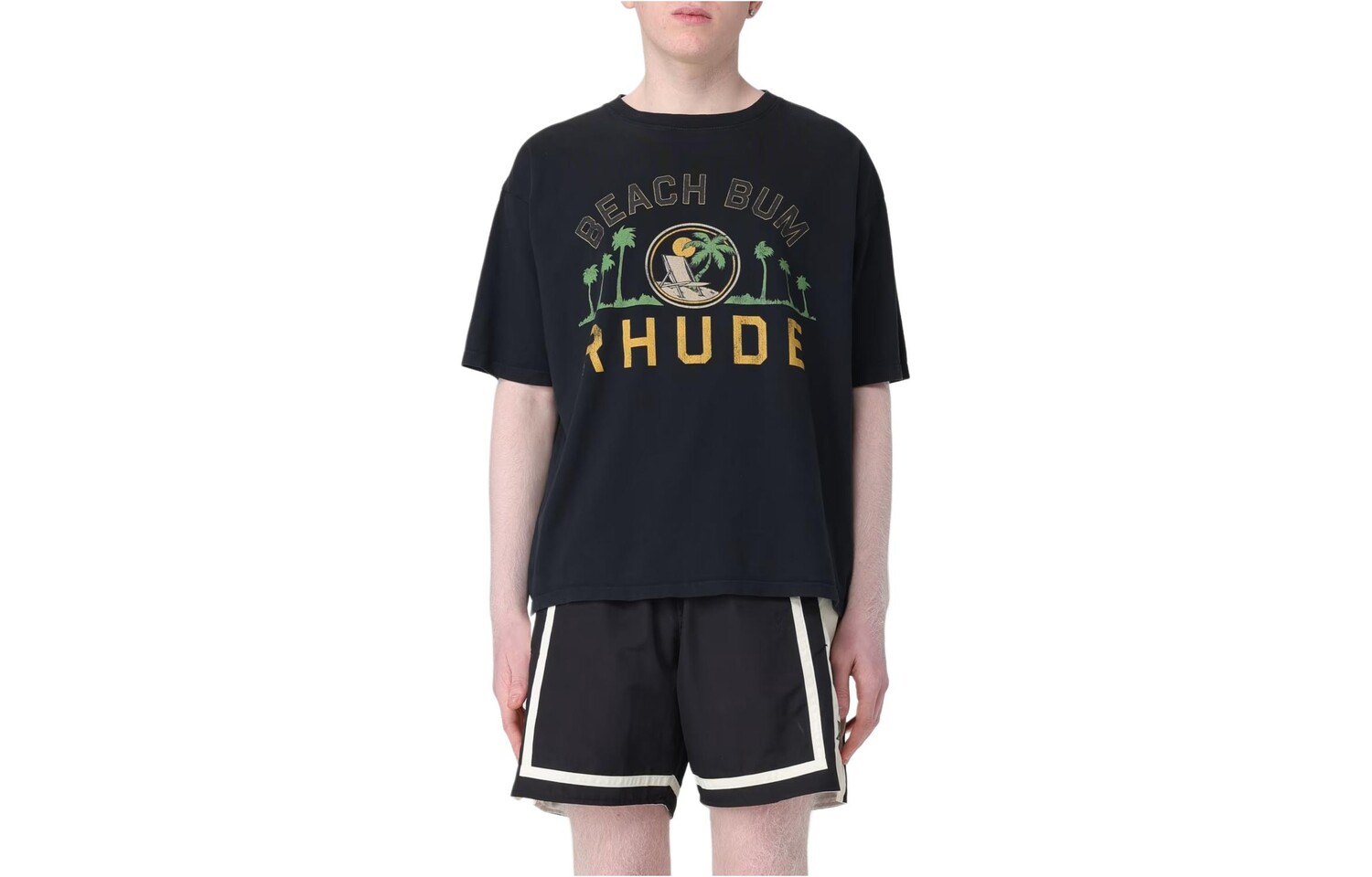 

Футболка мужская черная Rhude, черный