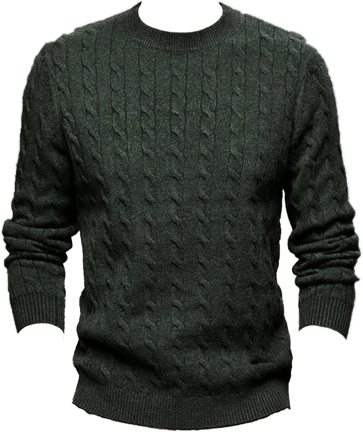 

Мужской джемпер с круглым вырезом и длинными рукавами, однотонный, джаккард, утепленный Kaxiya2021