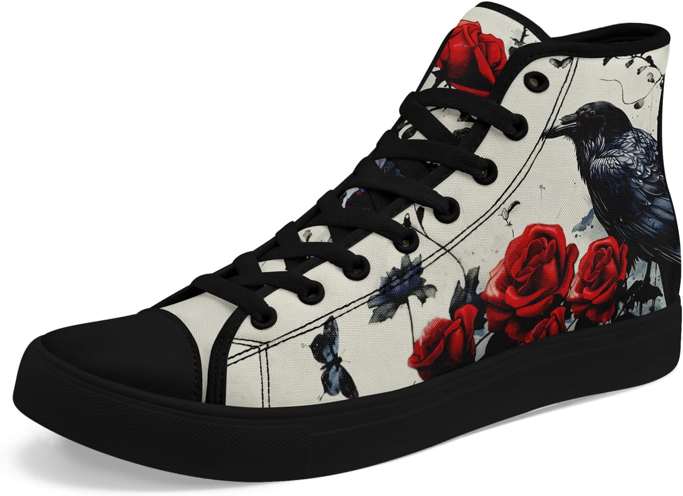 

Мужские высокие кеды с черепом от coolcustomize, классические модные высокие кеды, повседневные кроссовки на шнуровке, Color7