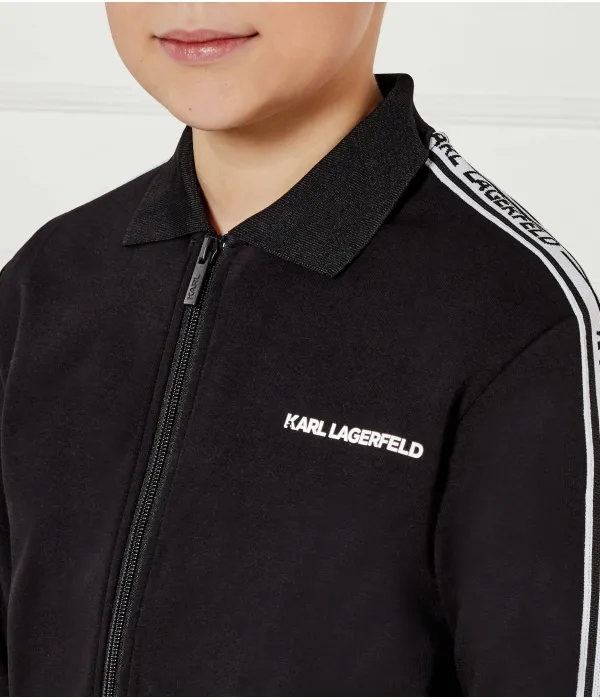 Толстовка Regular fit Karl Lagerfeld Kids, черный — фото 4