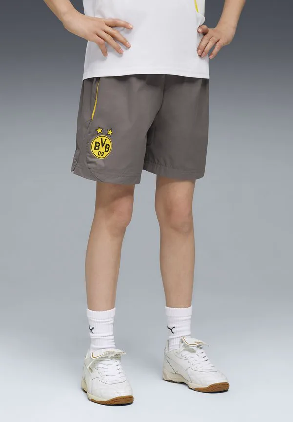 Спортивные шорты дортмундской «боруссии» Puma, Cool Dark Gray/Faster Yellow — фото 2