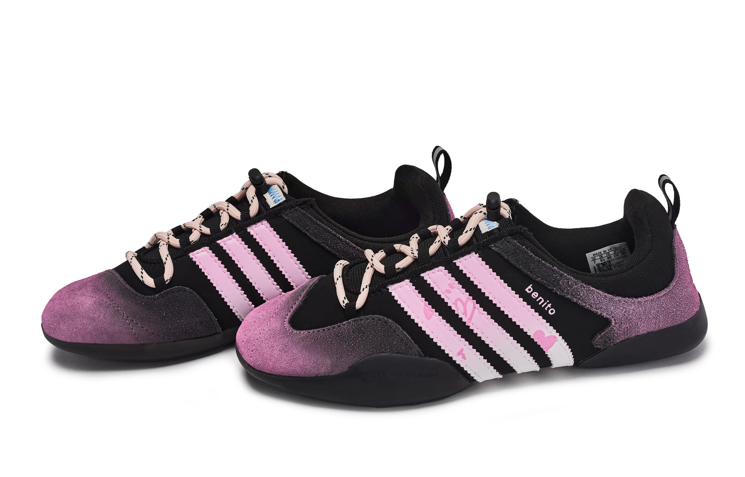 Bad Bunny x Ballerina 811 Manufacturing, Sweet Heartbeat устойчивые к истиранию низкие повседневные кроссовки Unisex Adidas, розовый — фото 4
