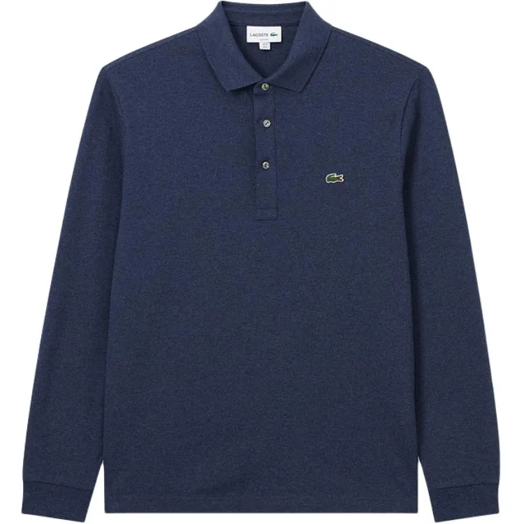 Футболка-поло мужская с воротником, умеренно прямой крой LACOSTE, 3GF/Dark Indigo