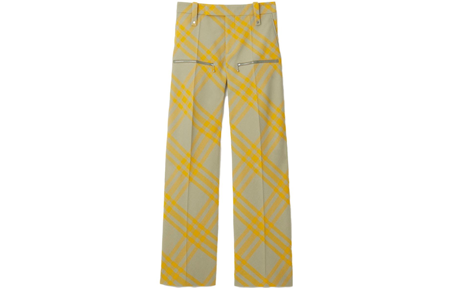 Брюки Burberry Check Wool, Orion, бежевый — фото 2
