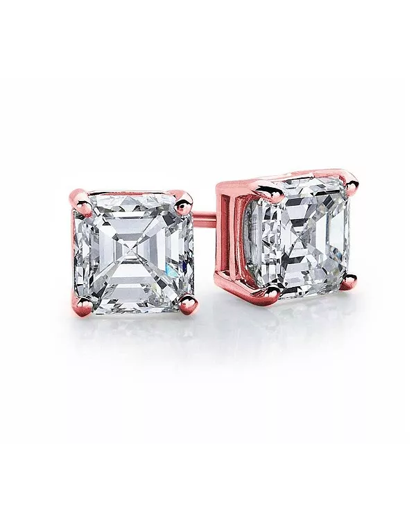 

Классические серьги-гвоздики Suzy Levian из стерлингового серебра с кубическим цирконием огранки «ашер» Suzy Levian New York, rose