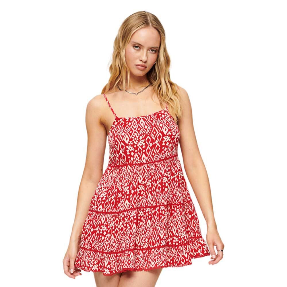 

Платье Superdry Vintage Mini Beach Cami, красный
