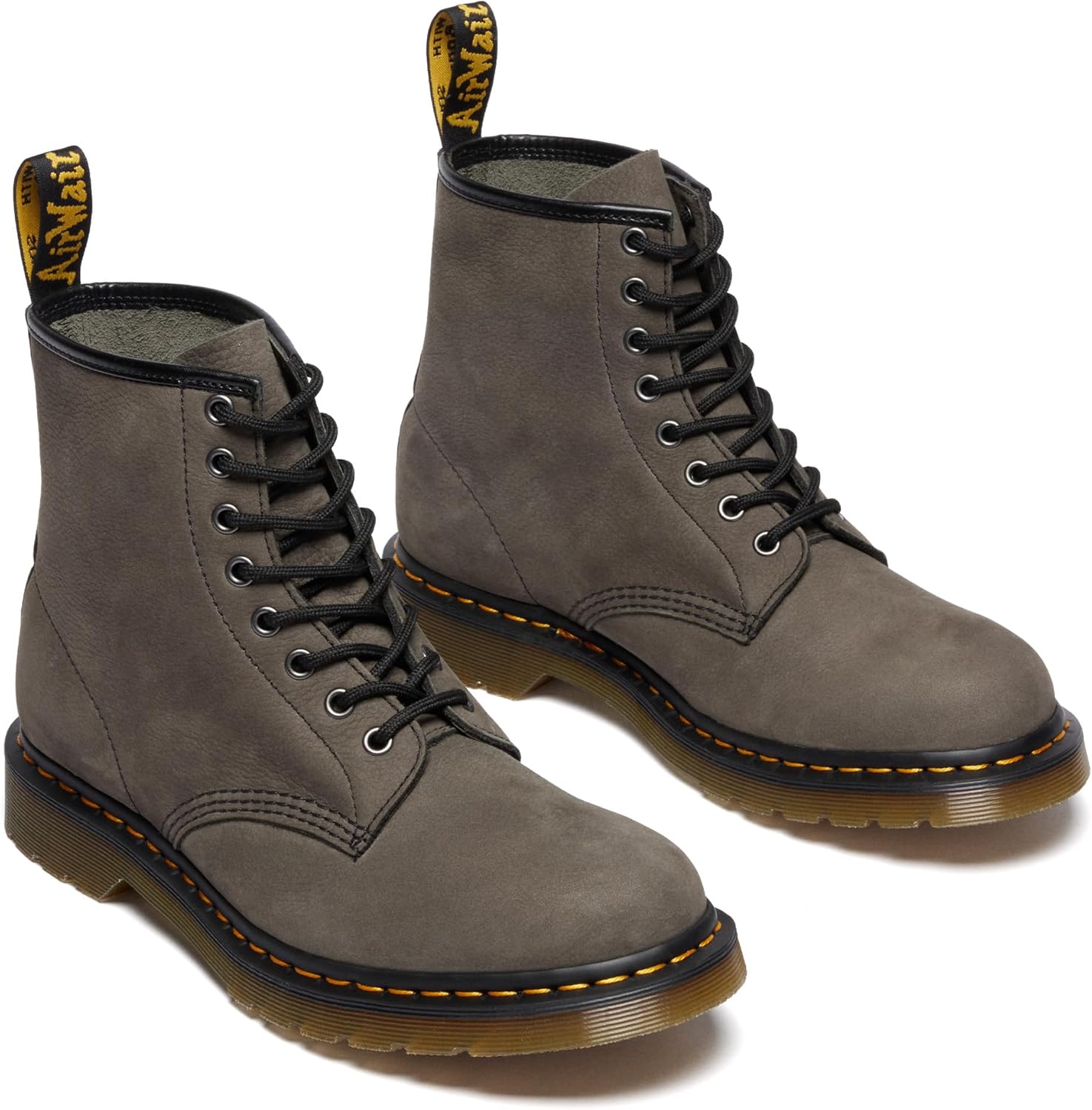 Ботинки Dr. Martens Unisex-Adult 1460 Milled Nubeck Wp Combat, Gunmetal — фото 2