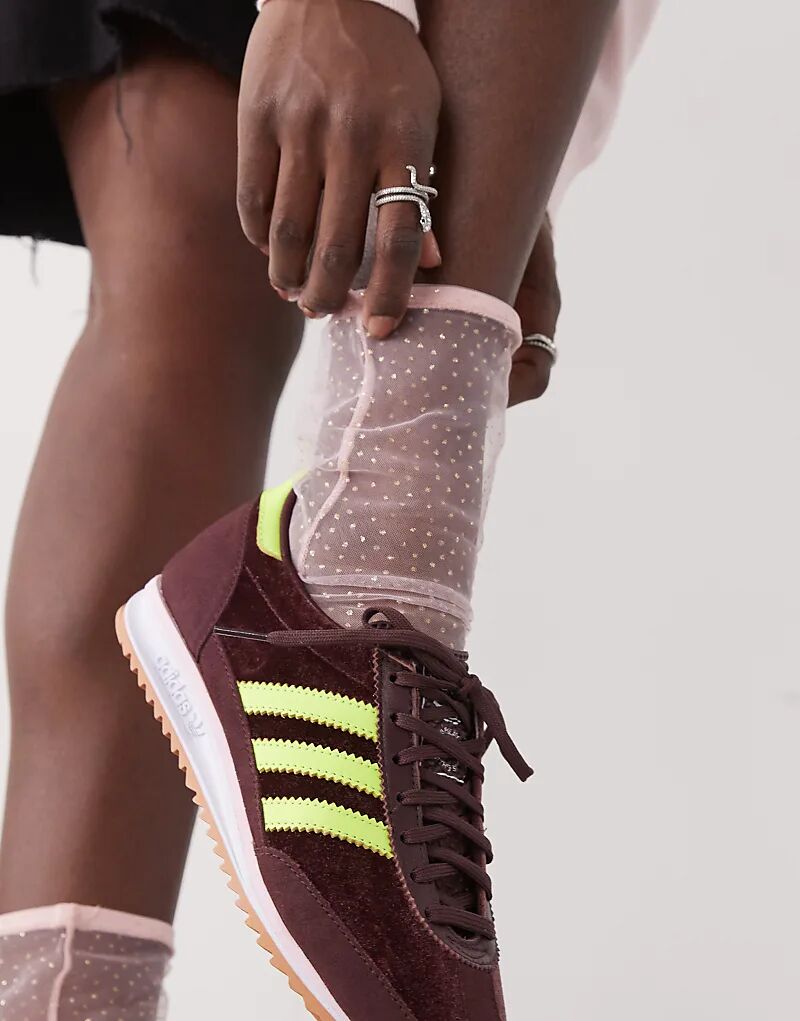 Кроссовки SL 72 OG бордового и желтого цветов adidas Originals — фото 3