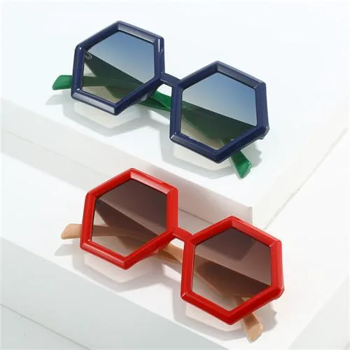 

Солнцезащитные очки в стиле ретро Polygon 2027 для женщин, градиентные линзы, защита от УФ-излучения UV400 для мужчин, двухцветные солнцезащитные очки MTZJH, 6