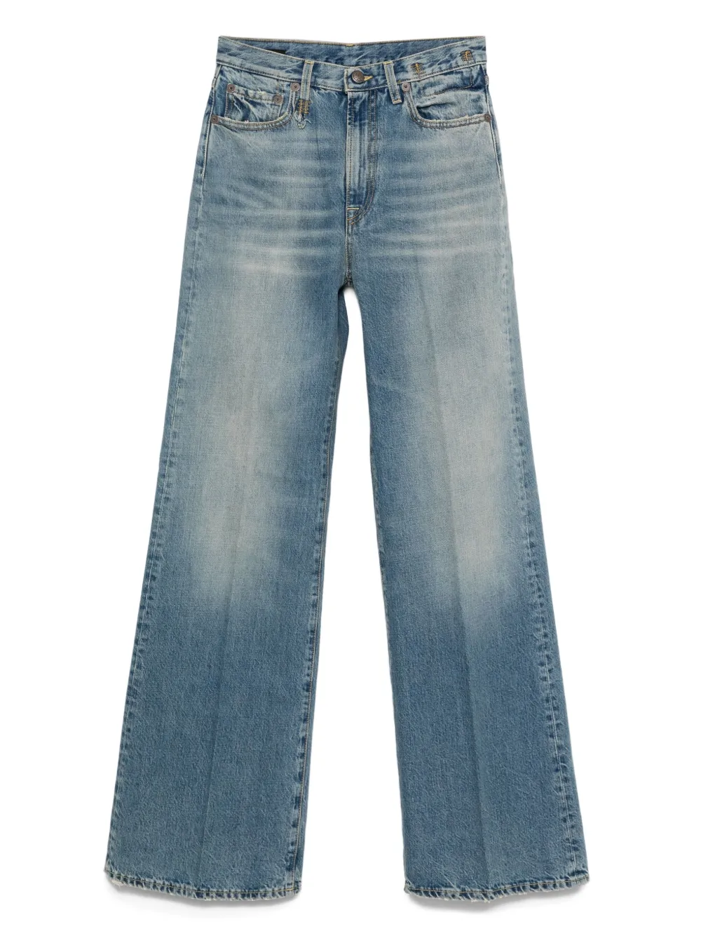 

Джинсы с вышивкой на карманах R13, синий