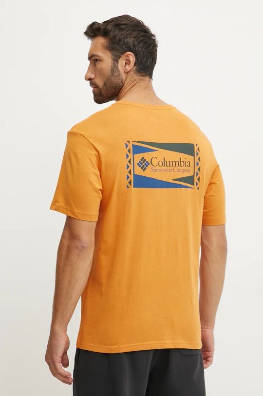 

Хлопковая футболка Columbia, оранжевый