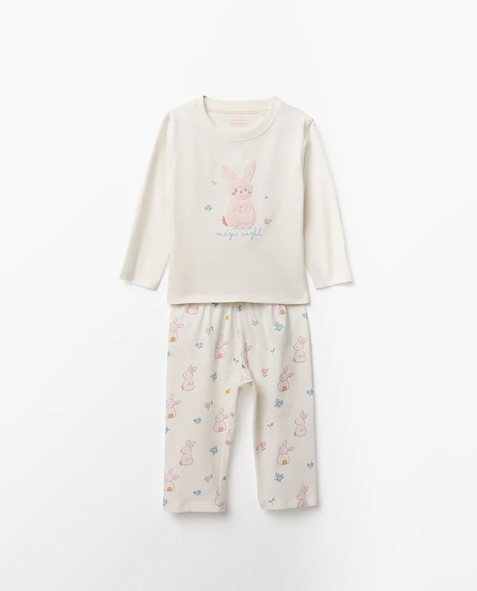 

Пижама с зайцем Sfera, светло-бежевый