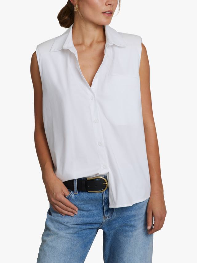 

Футболка без рукавов с подплечниками Hay Life, White