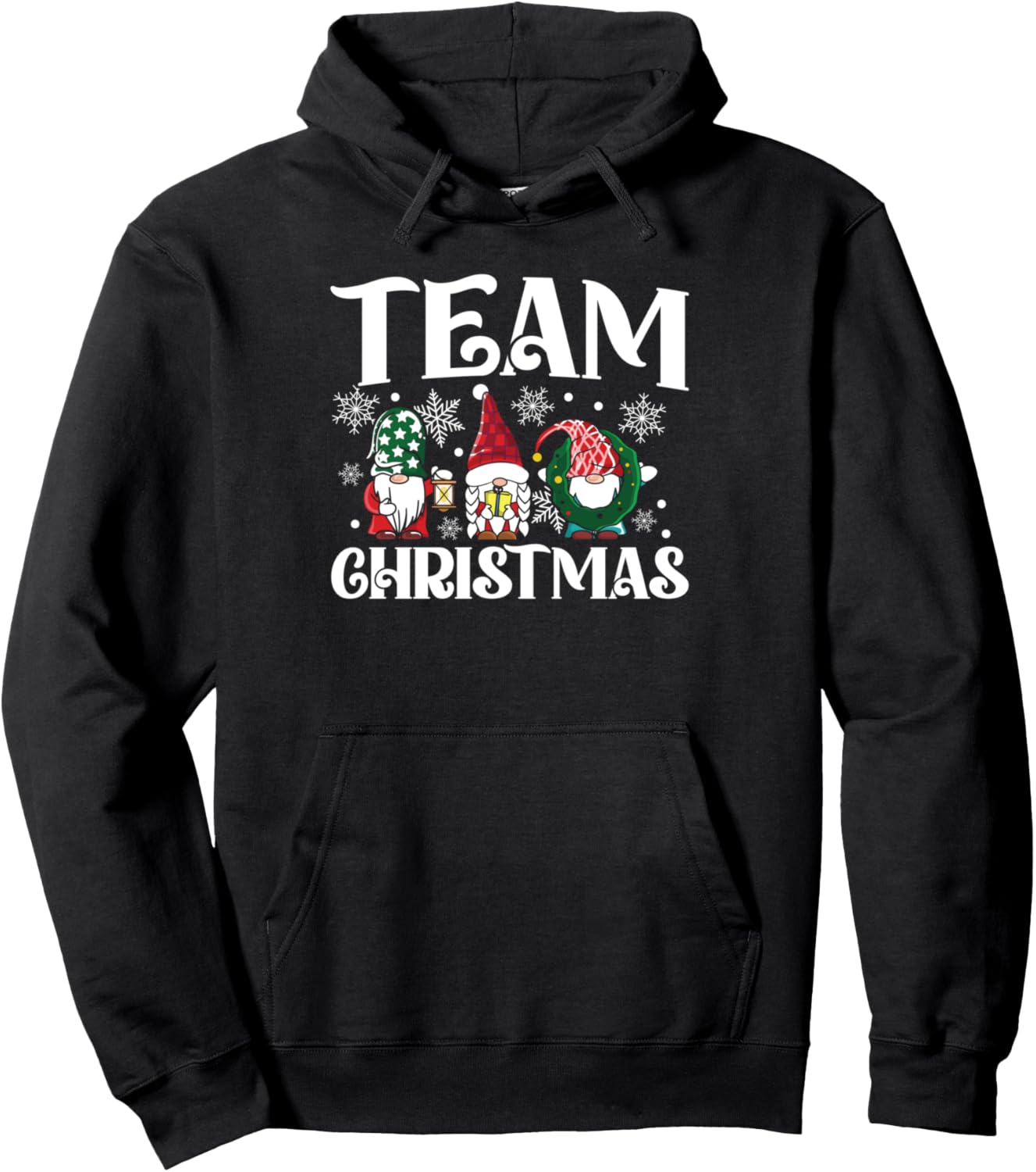 

Худи с надписью «Рождественская пижама команды» Christmas Gnome & Merry Christmas Gift, черный