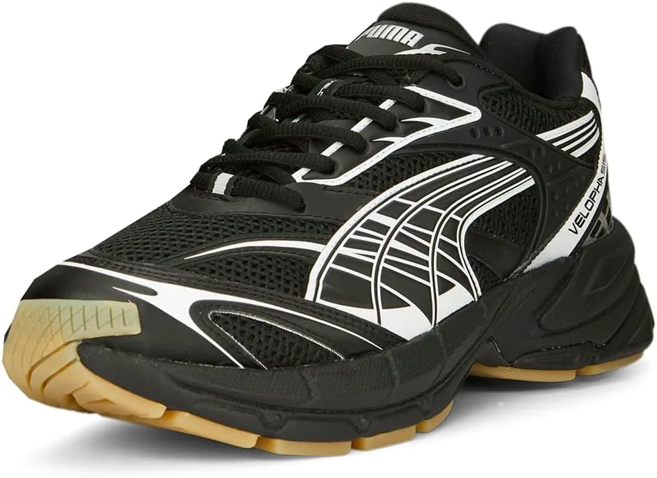 Мужские кроссовки PUMA Velophasis с поэтапной шнуровкой - серые, черный — фото 2