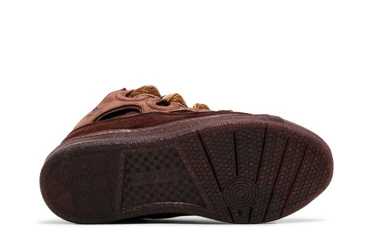 Кроссовки Lanvin Curb Sneakers Speckled Effect - Brown, коричневый — фото 4