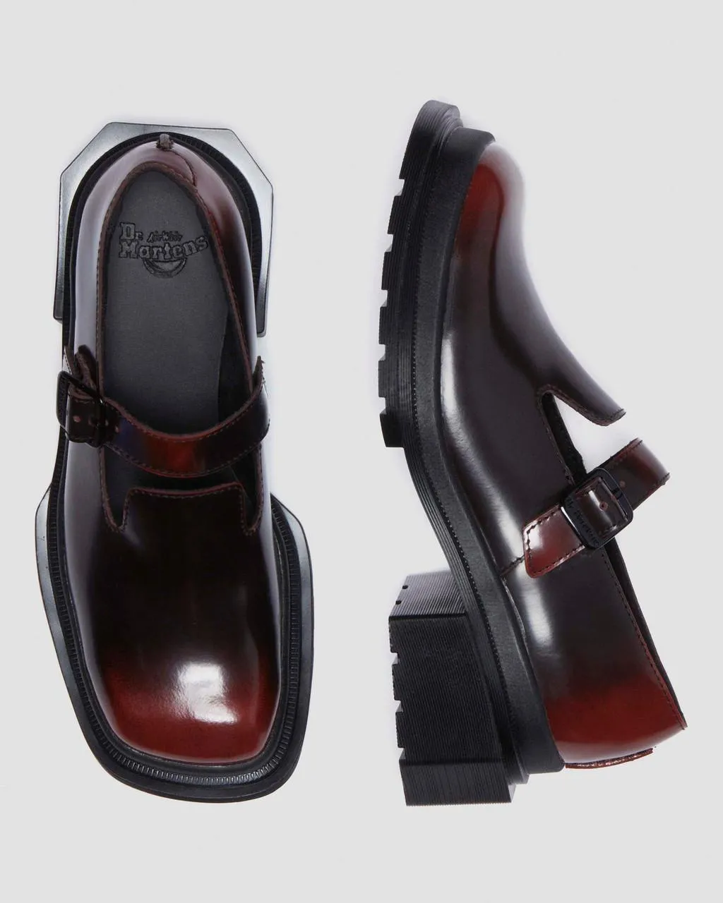 Dr. Martens Туфли Мэри Джейн Maybole с квадратным носком, цвет Black+Cherry Red — Arcadia — фото 3