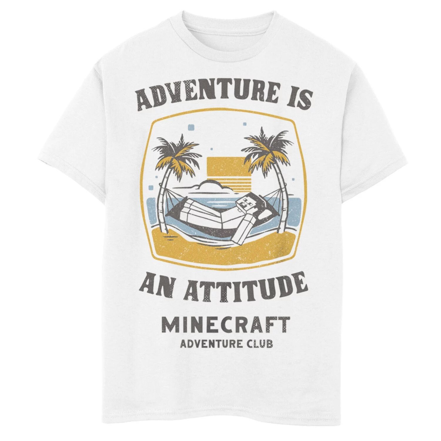 

Minecraft Adventure Club для мальчиков 8–20 лет — футболка с рисунком Attitude Beach Steve Licensed Character