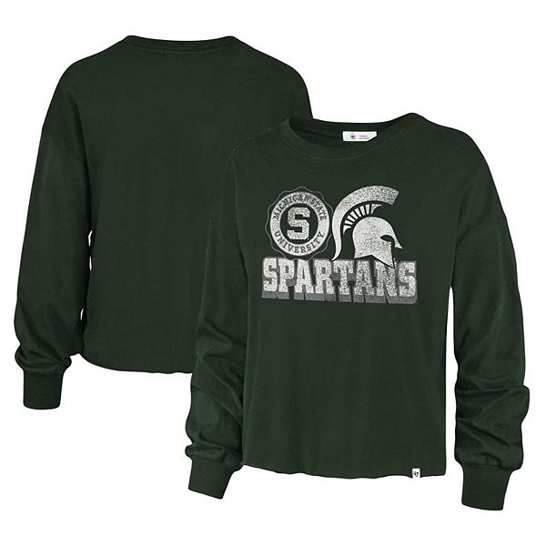 

Женская футболка с длинным рукавом '47 green michigan state spartans bottom line parkway Unbranded