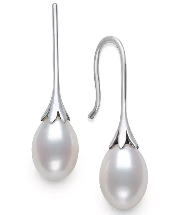 

Серьги из искусственного пресноводного жемчуга (7-8 мм) из стерлингового серебра Belle De Mer, white