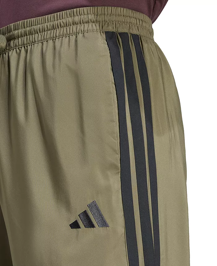 Мужские брюки Stanford Essential с тремя полосками и открытым низом adidas, зеленый — фото 3