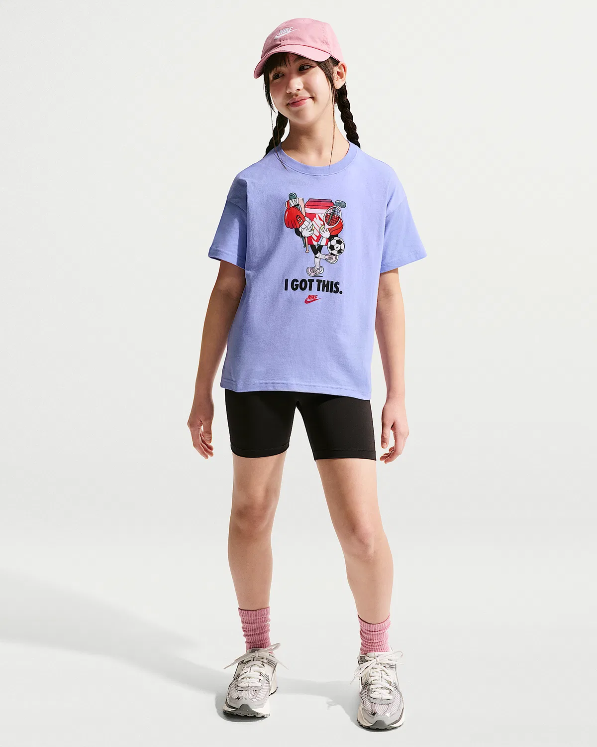 Детская футболка Nike Sportswear, Light Thistle — фото 4