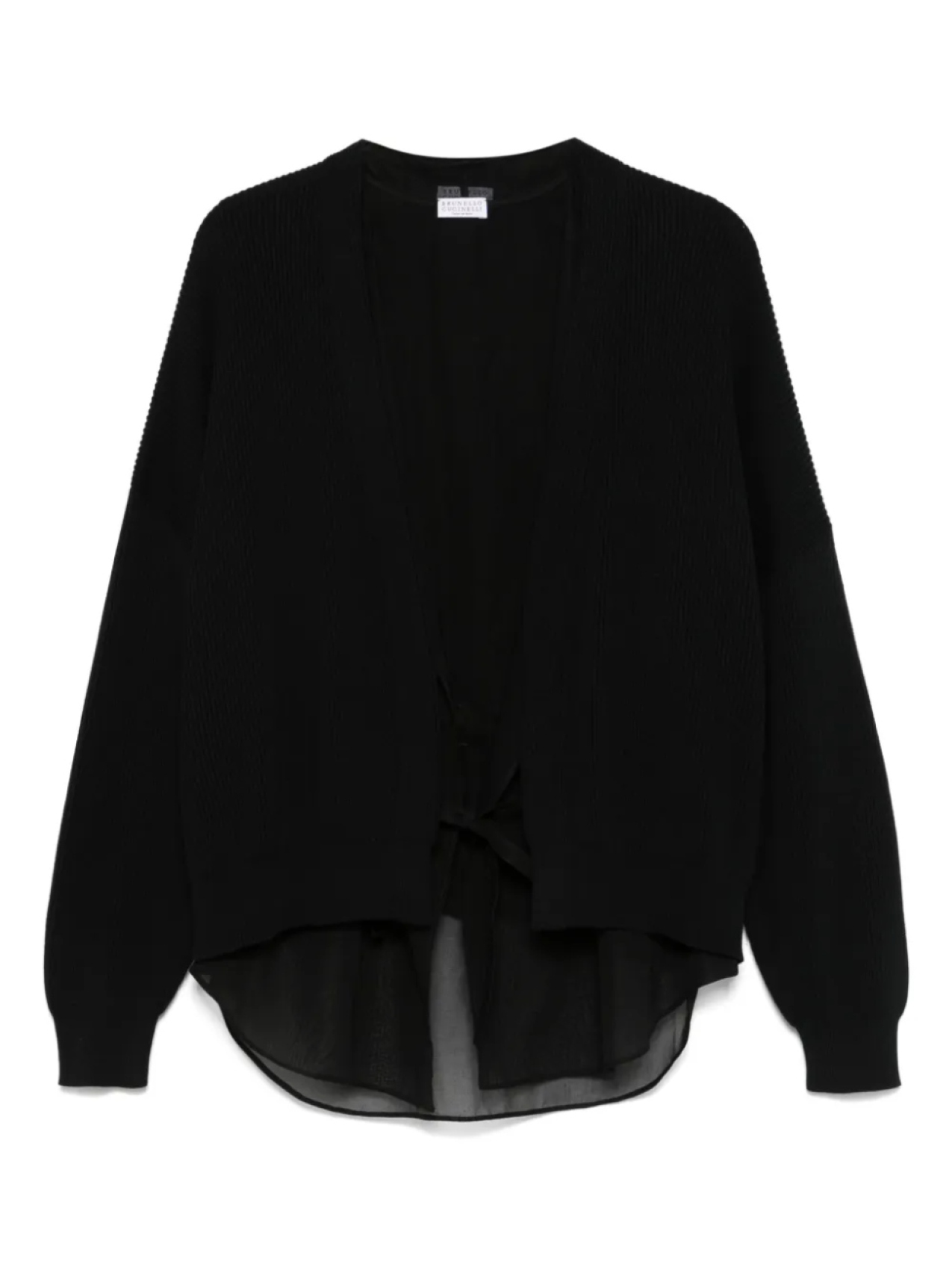 

Brunello Cucinelli кардиган в рубчик, черный