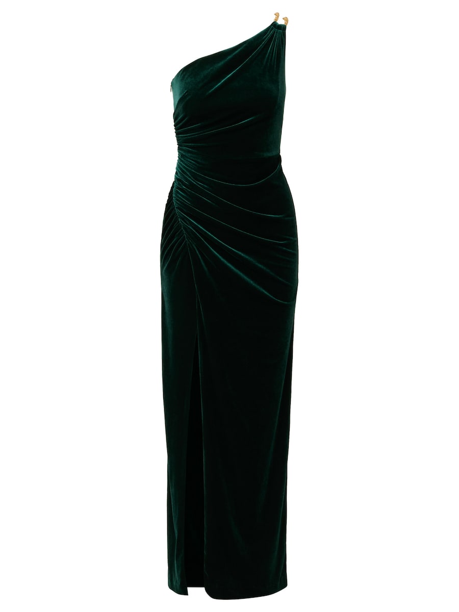 

Вечернее платье Adrianna Papell Velvet Column Gown, темно-зеленый