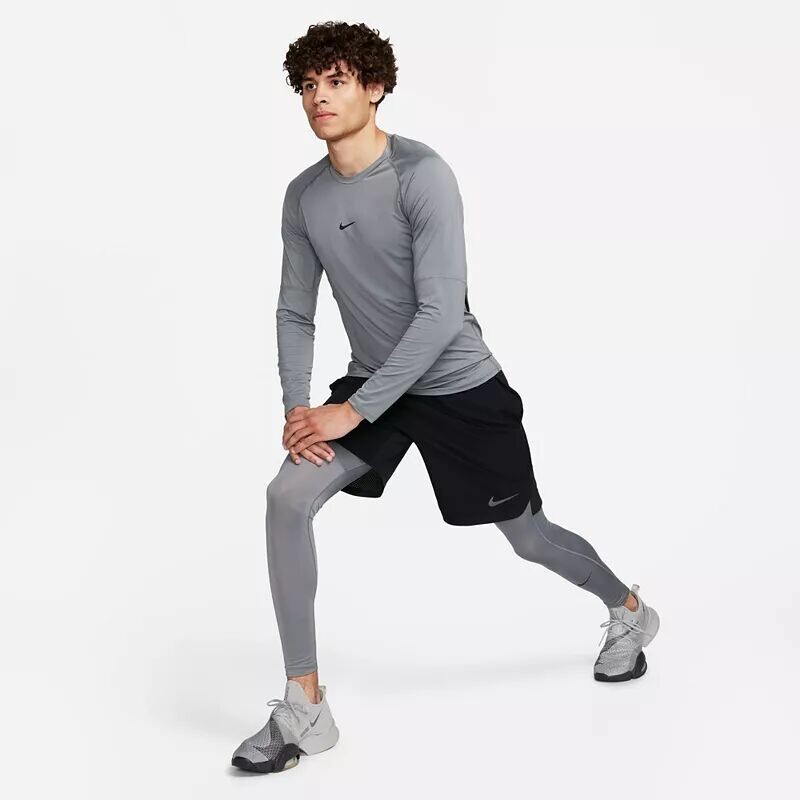 Мужская тонкая футболка для фитнеса с длинными рукавами Nike Pro Dri-FIT — фото 2