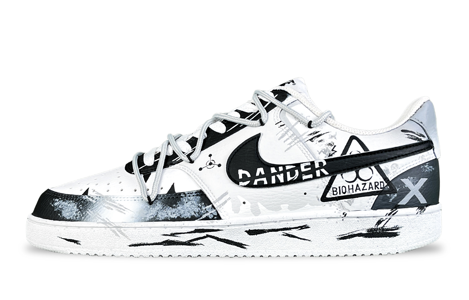 

Кроссовки для скейтбординга Court Vision 1, мужские, низкие, черно-серые Nike, Black White Gray