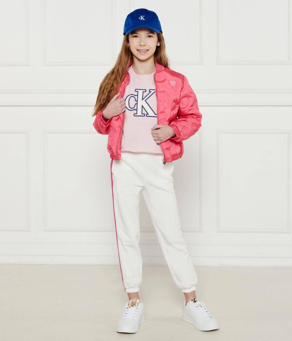 Футболка детская Calvin Klein Jeans с логотипом, розовый — фото 2