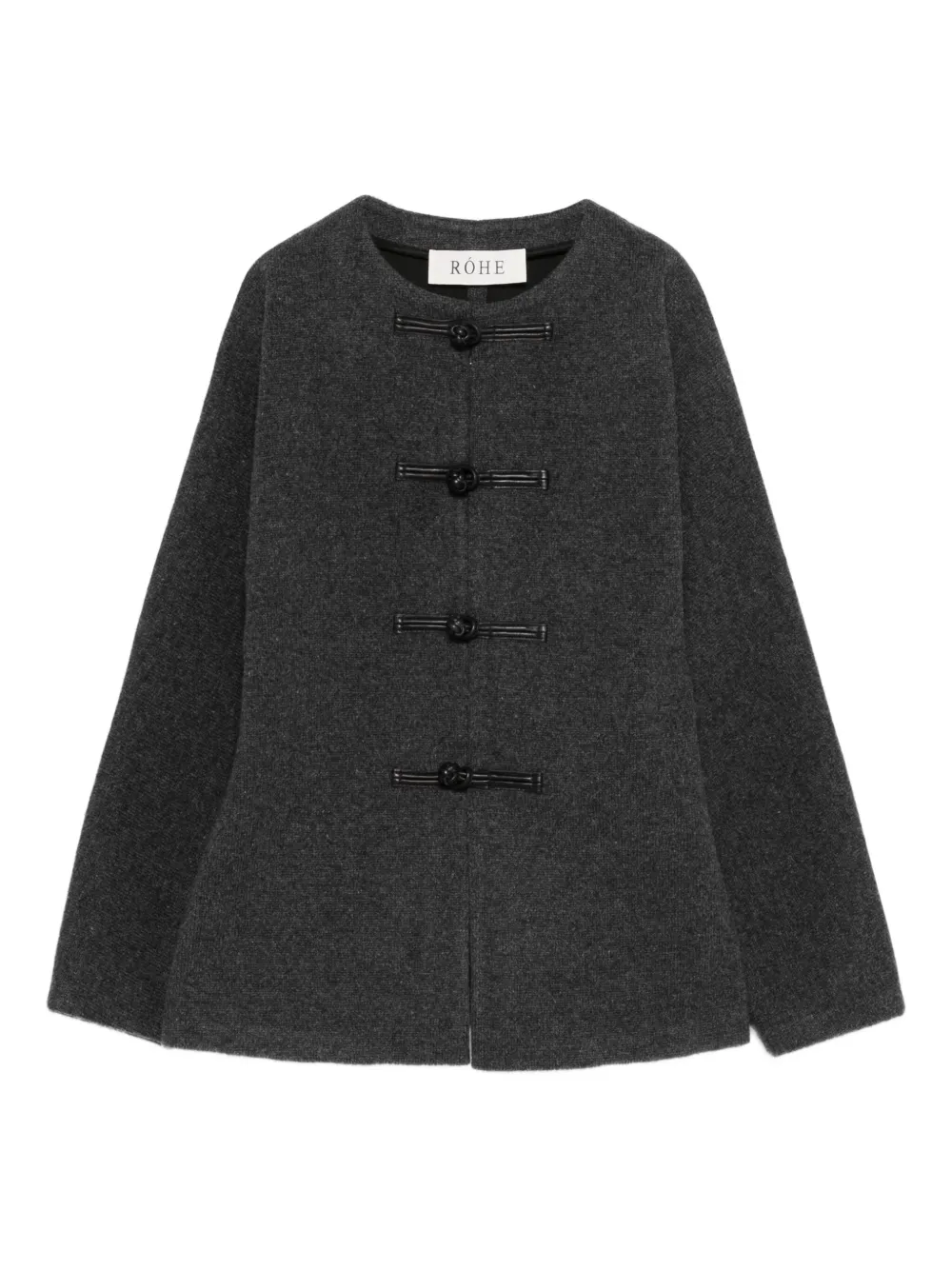 

Кардиган с круглым вырезом мандарин Róhe, серый