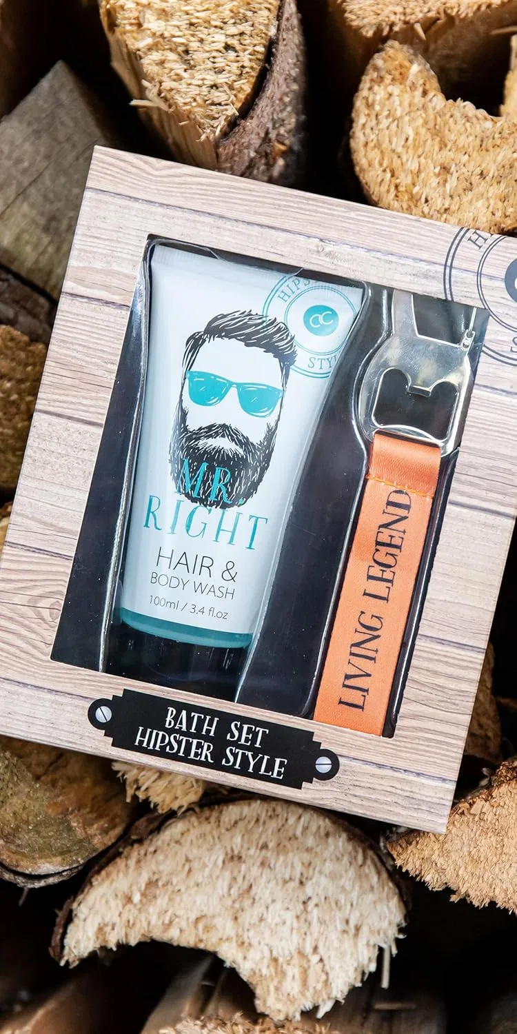 Мужской подарочный набор Accentra Hipster Style с гелем для душа и брелоком Accentra — фото 4