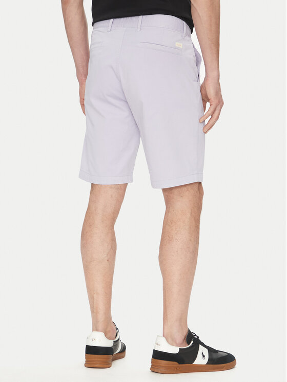 Шорты из ткани обычного кроя Chino-Slim-Shorts 50536723 Boss, фиолетовый — фото 3