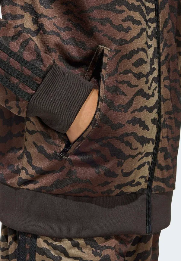 Свободная тренировочная куртка firebird aop Adidas Originals, Night Brown — фото 4