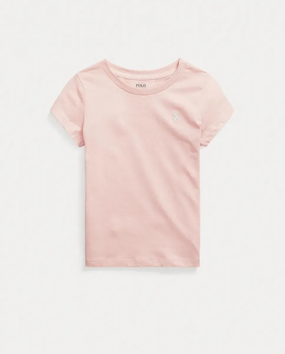 Детская футболка из хлопкового трикотажа Polo Ralph Lauren, розовый