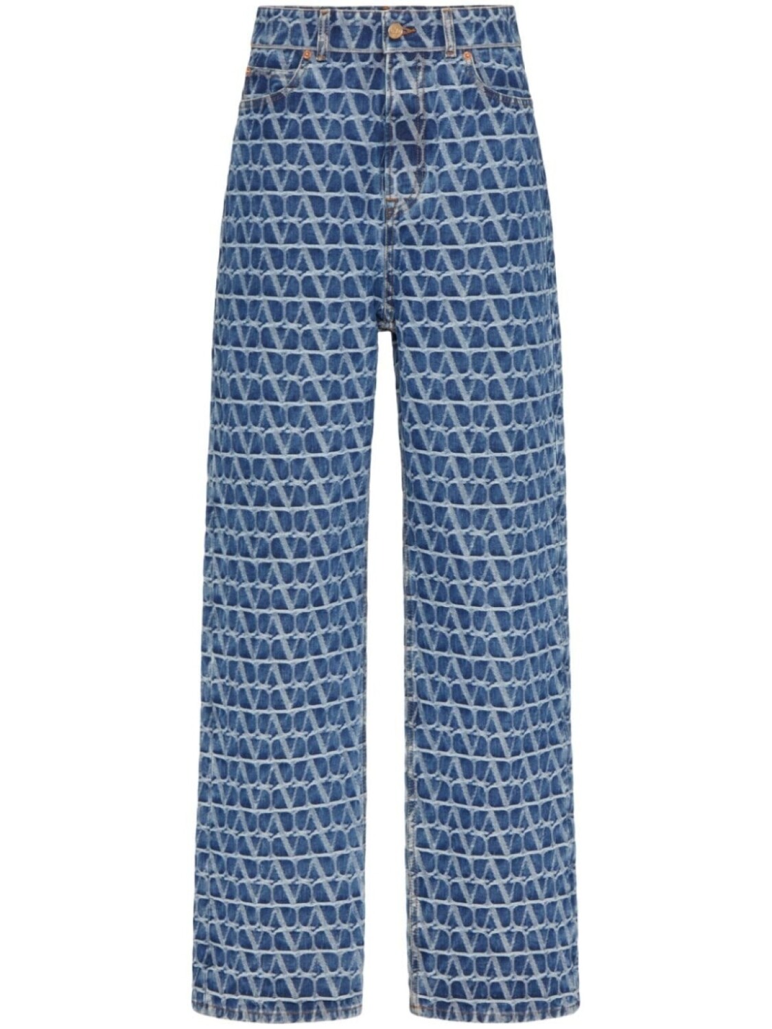 

Valentino Garavani прямые джинсы Toile Iconographe, синий