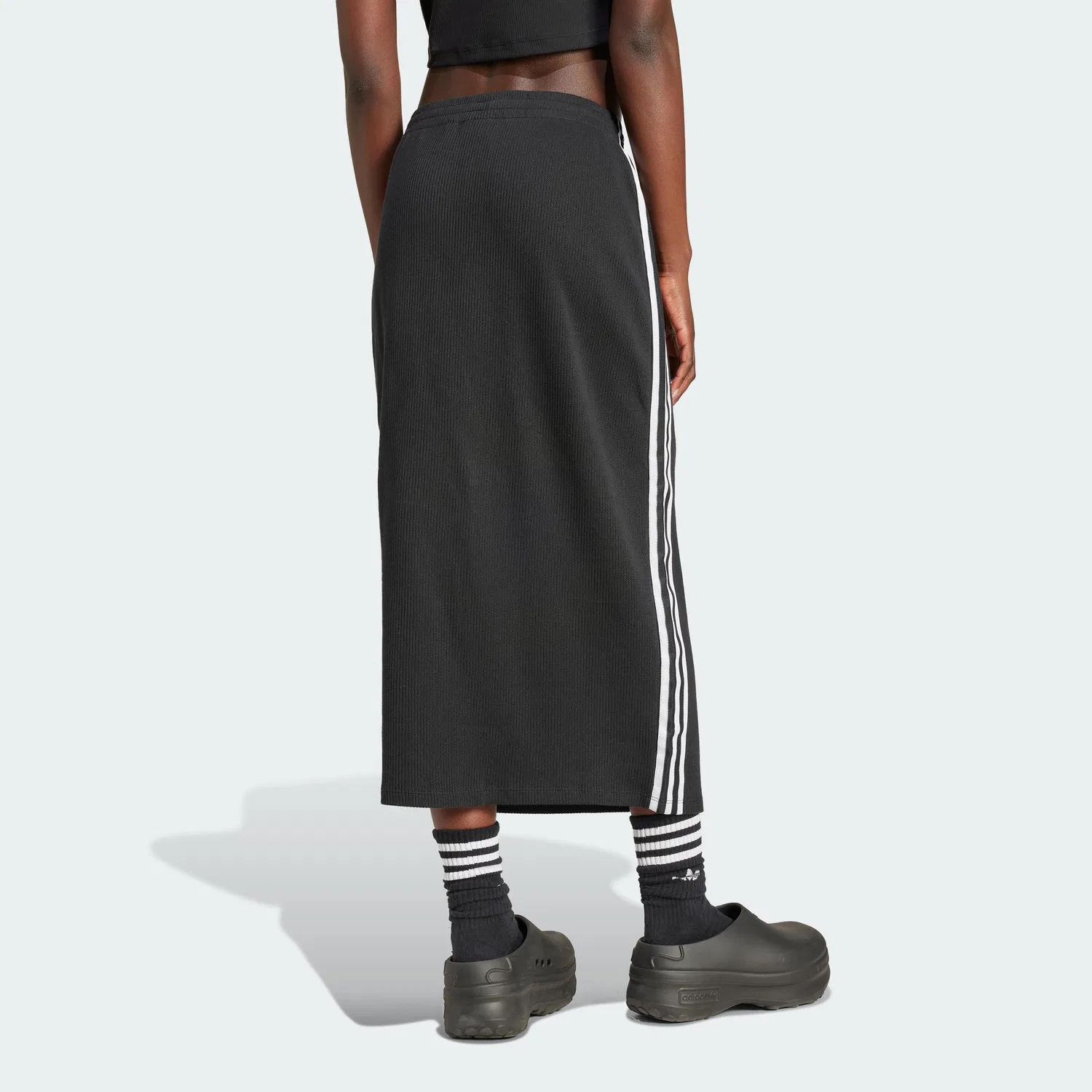 Женская вязаная юбка чёрного цвета от Adidas — фото 2